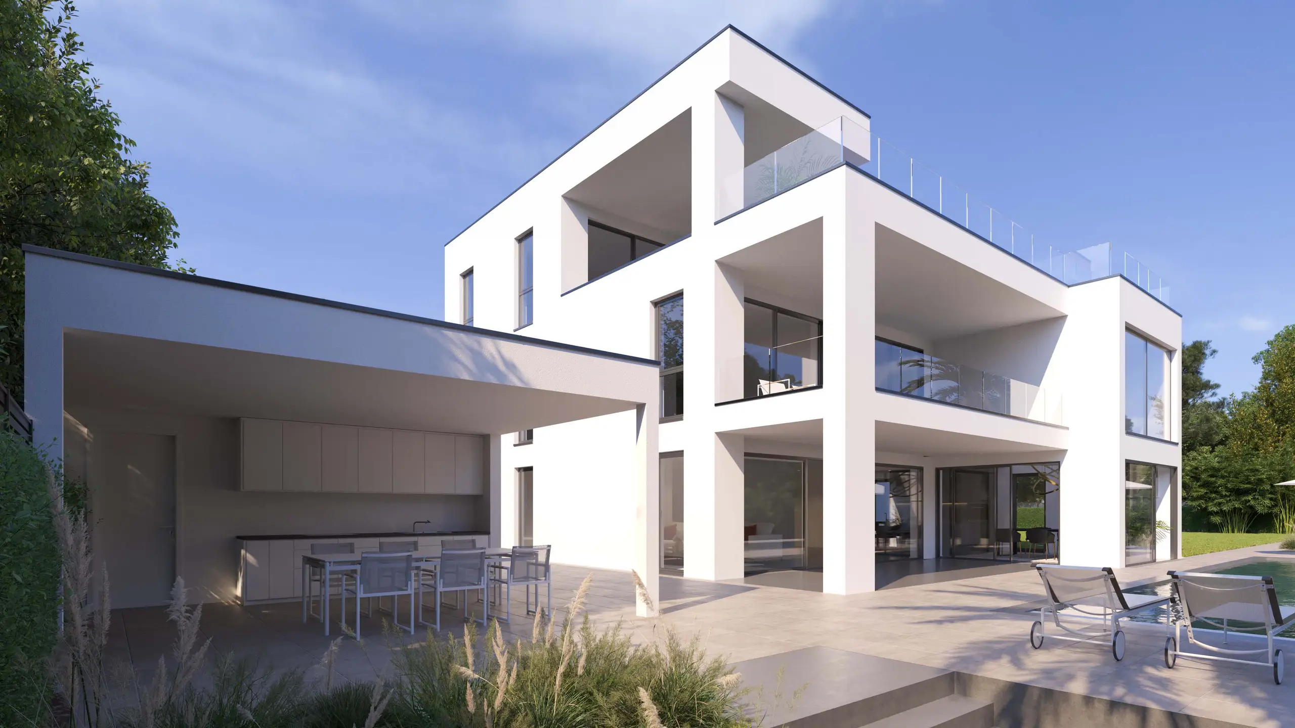 Architekturvisualisierung Frankfurt – Mehrfamilienhaus Leutascher Straße
