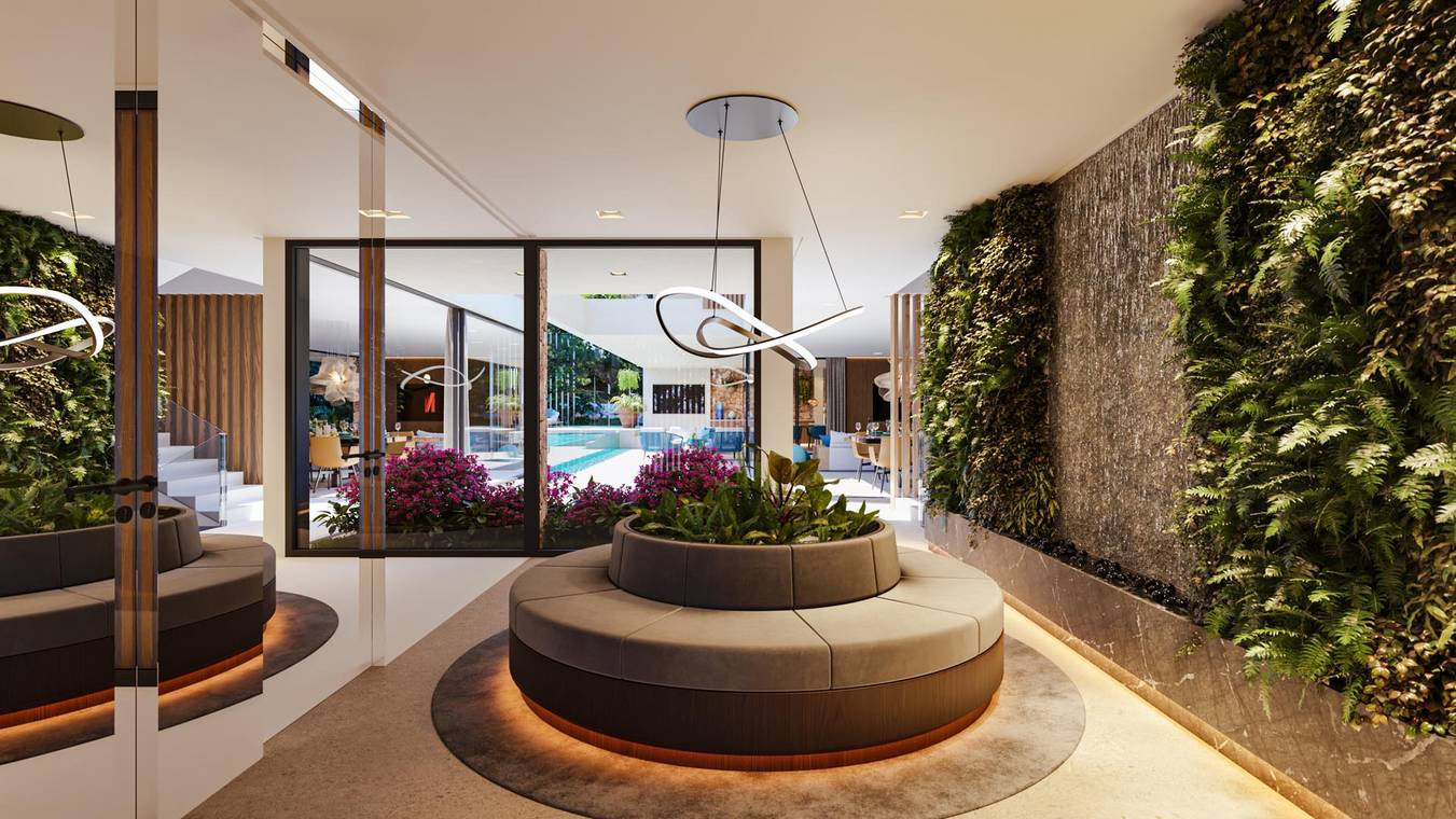 Architekturvisualisierung Eingangsbereich Luxusvilla Mallorca – CLARITY – gmsvision