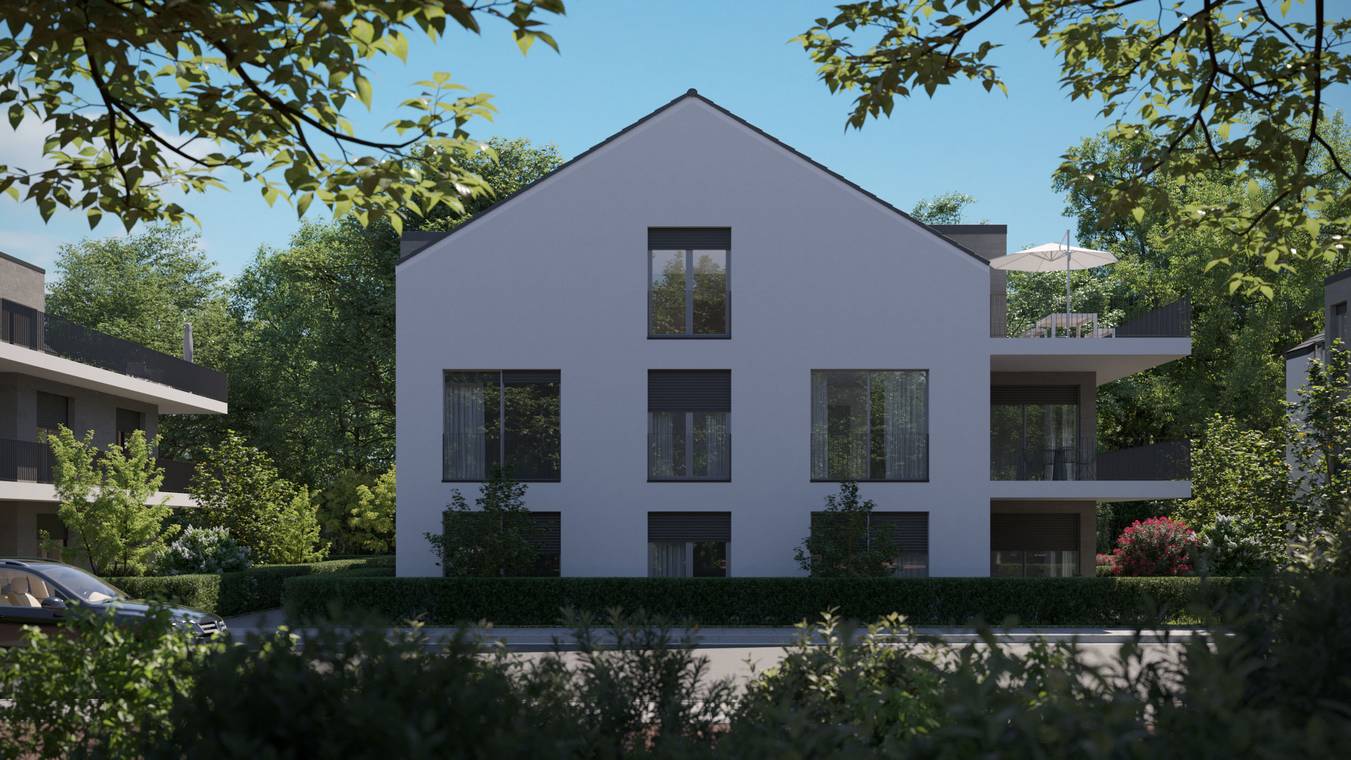 3D Visualisierung moderner Wohngebäude im Architekturprojekt Salinenstraße Wiesbaden