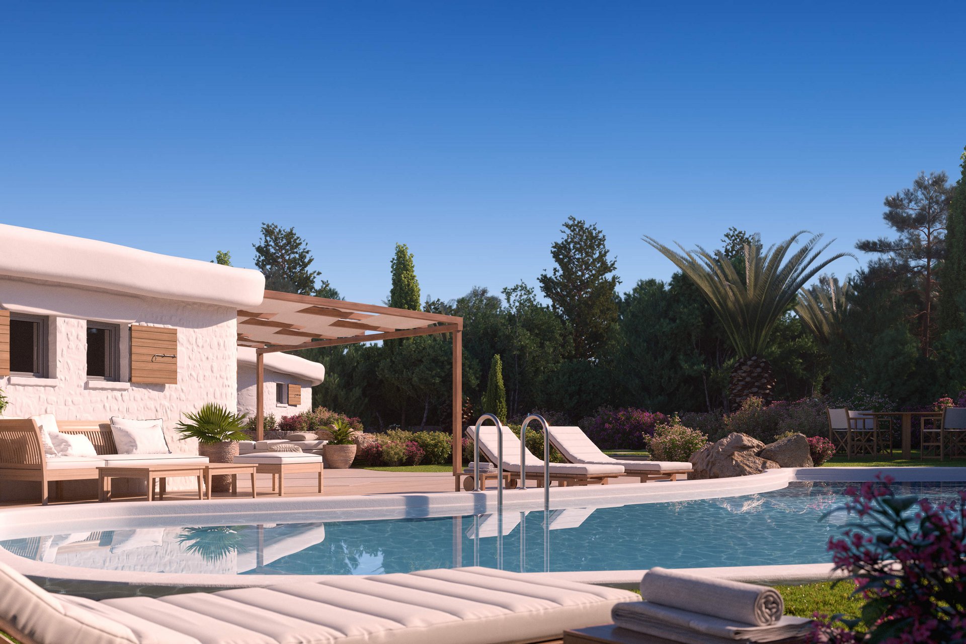 Villa Da Capo auf Sardinien. Eine der exklusivsten Villen im Mittelmeerraum | Architekturvisualisierung in 3D von gmsvision
