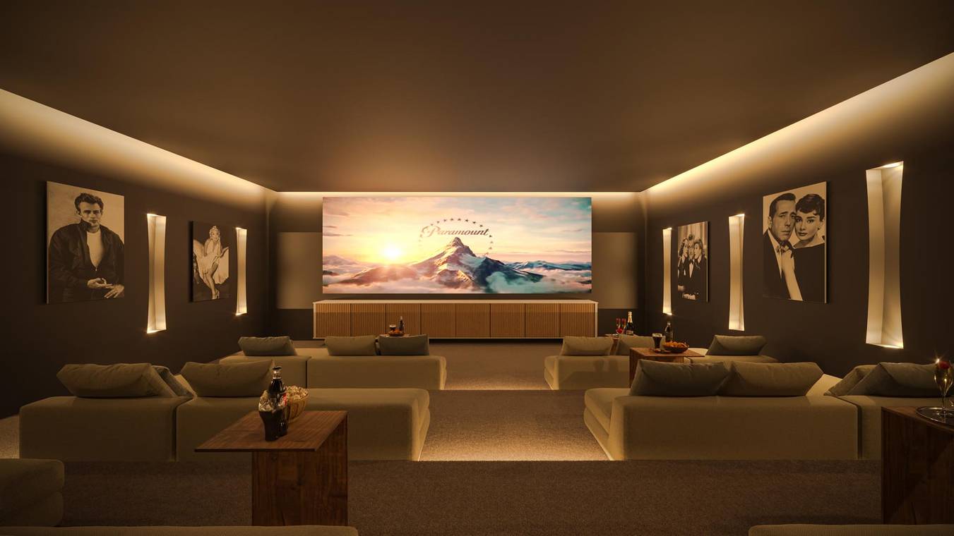 Innenraumvisualisierung Heimkino Luxusvilla Mallorca – CLARITY – gmsvision