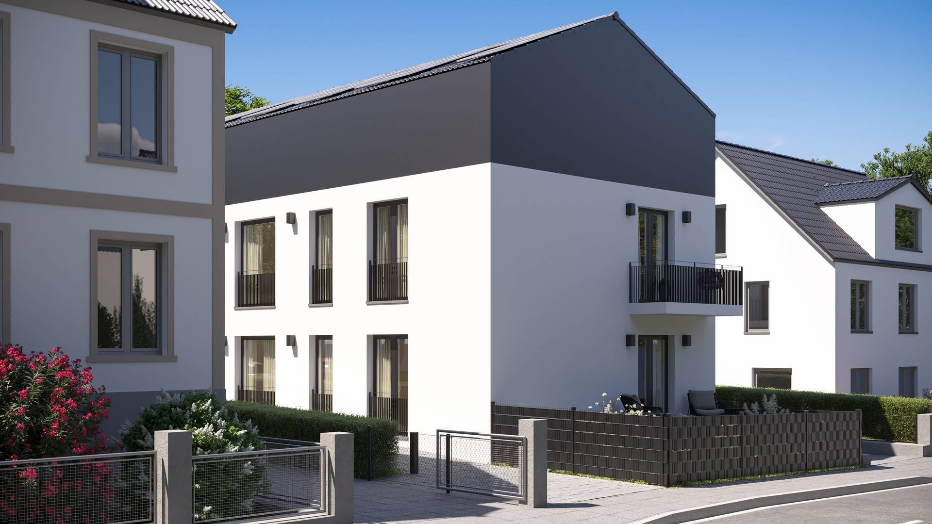 Immobilienvisualisierung Mehrfamilienhaus Augsburg – Wohnanlage
