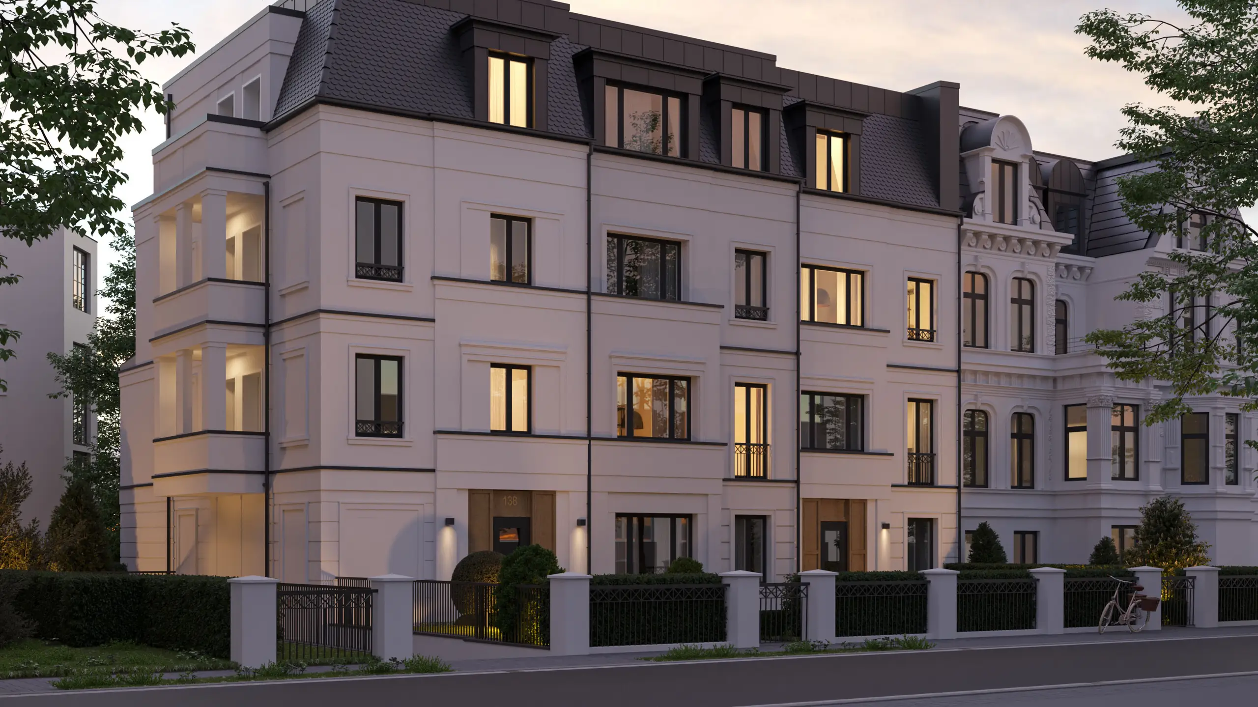 3D Rendering Hamburg – Stadtvilla Oberstraße 138 Harvestehude